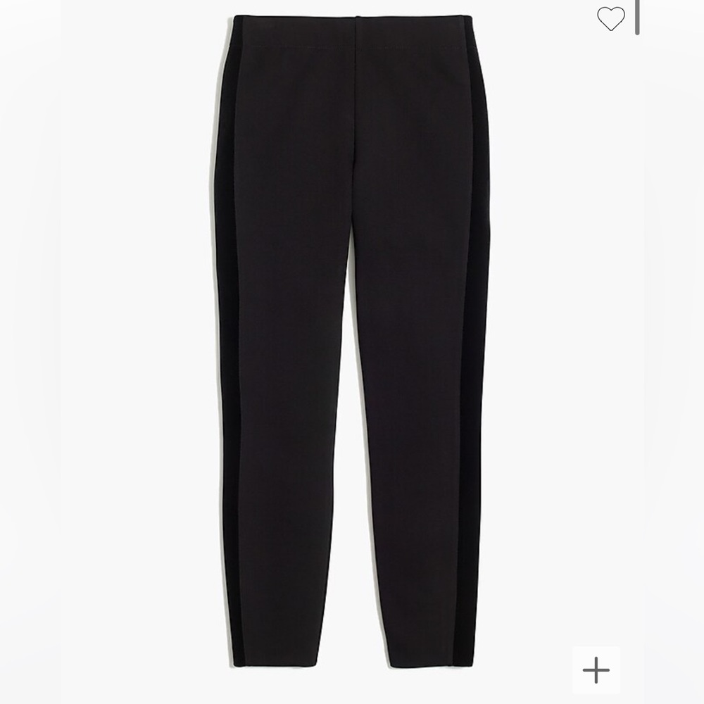 J crew Gigi pants with velvet tuxedo stripe